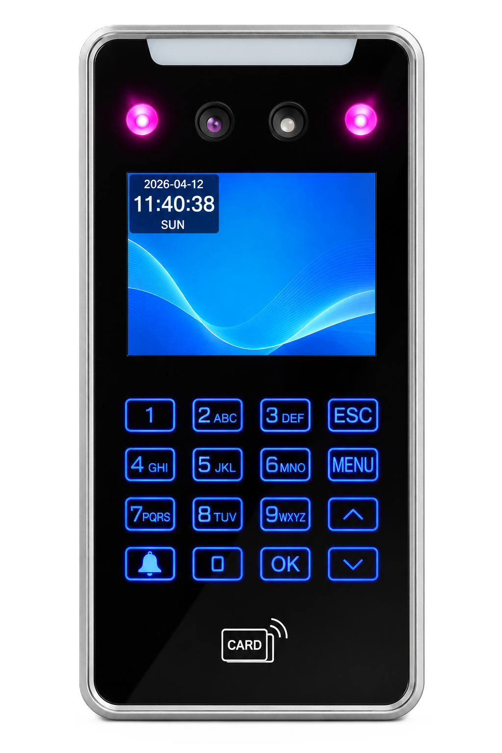 AI face and fingerprint biometric machine